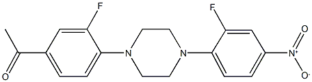 1-[3-fluoro-4-(4-{2-fluoro-4-nitrophenyl}-1-piperazinyl)phenyl]ethanone|