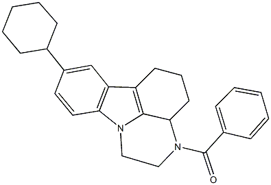309721-07-1 3-benzoyl-8-cyclohexyl-2,3,3a,4,5,6-hexahydro-1H-pyrazino[3,2,1-jk]carbazole
