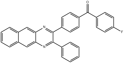 (4-fluorophenyl)[4-(3-phenylbenzo[g]quinoxalin-2-yl)phenyl]methanone Structure