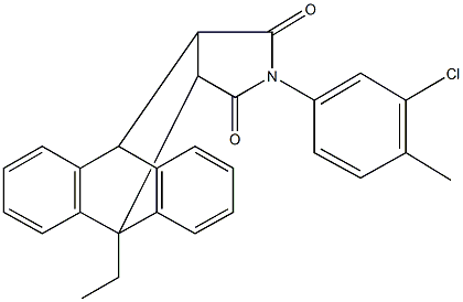 17-(3-chloro-4-methylphenyl)-1-ethyl-17-azapentacyclo[6.6.5.0~2,7~.0~9,14~.0~15,19~]nonadeca-2,4,6,9,11,13-hexaene-16,18-dione|