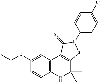 2-(4-bromophenyl)-8-ethoxy-4,4-dimethyl-4,5-dihydroisothiazolo[5,4-c]quinoline-1(2H)-thione|