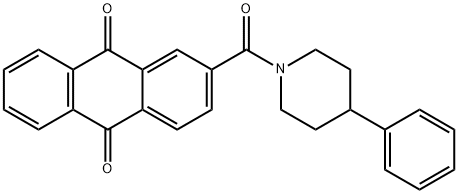 2-[(4-phenyl-1-piperidinyl)carbonyl]anthra-9,10-quinone Struktur