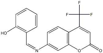 7-[(2-hydroxybenzylidene)amino]-4-(trifluoromethyl)-2H-chromen-2-one|