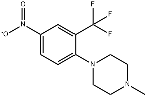 1-[4-nitro-2-(trifluoromethyl)phenyl]-4-methylpiperazine Struktur
