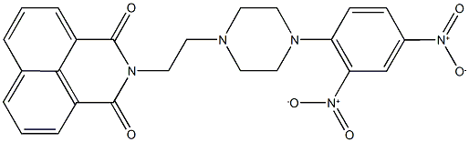 2-[2-(4-{2,4-bisnitrophenyl}piperazin-1-yl)ethyl]-1H-benzo[de]isoquinoline-1,3(2H)-dione 化学構造式