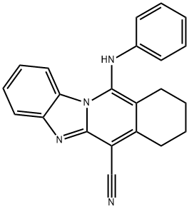 11-anilino-7,8,9,10-tetrahydrobenzimidazo[1,2-b]isoquinoline-6-carbonitrile,309735-96-4,结构式