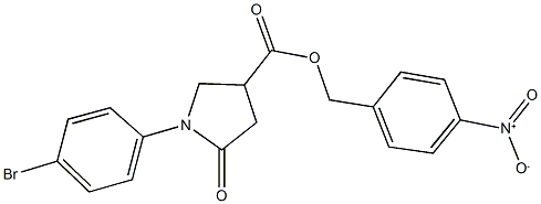 4-nitrobenzyl 1-(4-bromophenyl)-5-oxo-3-pyrrolidinecarboxylate|