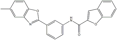 309737-81-3 N-[3-(5-methyl-1,3-benzoxazol-2-yl)phenyl]-1-benzofuran-2-carboxamide