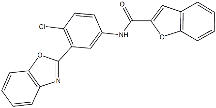 309737-86-8 N-[3-(1,3-benzoxazol-2-yl)-4-chlorophenyl]-1-benzofuran-2-carboxamide