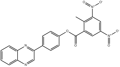 4-(2-quinoxalinyl)phenyl 3,5-bisnitro-2-methylbenzoate,309738-39-4,结构式