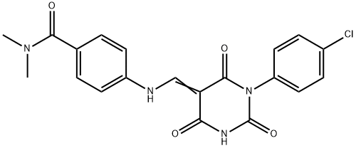 309738-88-3 4-{[(1-(4-chlorophenyl)-2,4,6-trioxotetrahydro-5(2H)-pyrimidinylidene)methyl]amino}-N,N-dimethylbenzamide