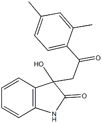 3-[2-(2,4-dimethylphenyl)-2-oxoethyl]-3-hydroxy-1,3-dihydro-2H-indol-2-one,309743-27-9,结构式