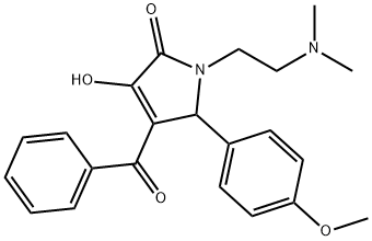 4-benzoyl-1-[2-(dimethylamino)ethyl]-3-hydroxy-5-(4-methoxyphenyl)-1,5-dihydro-2H-pyrrol-2-one 结构式