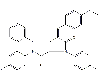 3-(4-isopropylbenzylidene)-1,5-bis(4-methylphenyl)-4-phenyl-1,3,4,5-tetrahydropyrrolo[3,4-b]pyrrole-2,6-dione Struktur