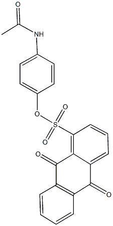 4-(acetylamino)phenyl 9,10-dioxo-9,10-dihydro-1-anthracenesulfonate Structure