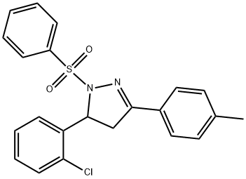 5-(2-chlorophenyl)-3-(4-methylphenyl)-1-(phenylsulfonyl)-4,5-dihydro-1H-pyrazole,309926-12-3,结构式