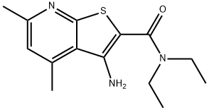 3-amino-N,N-diethyl-4,6-dimethylthieno[2,3-b]pyridine-2-carboxamide Struktur