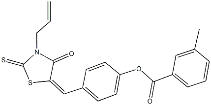 309936-18-3 4-[(3-allyl-4-oxo-2-thioxo-1,3-thiazolidin-5-ylidene)methyl]phenyl 3-methylbenzoate