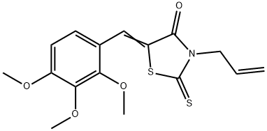 3-allyl-2-thioxo-5-(2,3,4-trimethoxybenzylidene)-1,3-thiazolidin-4-one 化学構造式