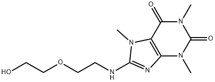 8-{[2-(2-hydroxyethoxy)ethyl]amino}-1,3,7-trimethyl-3,7-dihydro-1H-purine-2,6-dione Structure