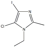 5-chloro-1-ethyl-4-iodo-2-methyl-1H-imidazole 结构式
