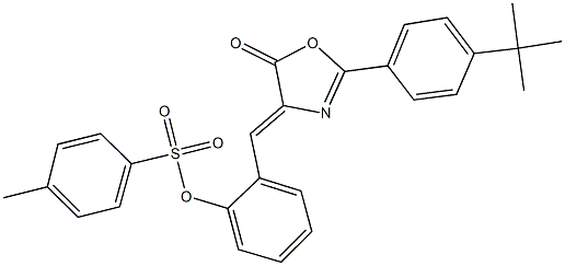 2-[(2-(4-tert-butylphenyl)-5-oxo-1,3-oxazol-4(5H)-ylidene)methyl]phenyl 4-methylbenzenesulfonate Structure