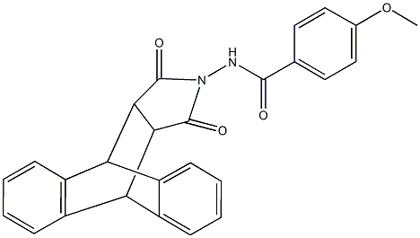 N-(16,18-dioxo-17-azapentacyclo[6.6.5.0~2,7~.0~9,14~.0~15,19~]nonadeca-2,4,6,9,11,13-hexaen-17-yl)-4-methoxybenzamide 化学構造式