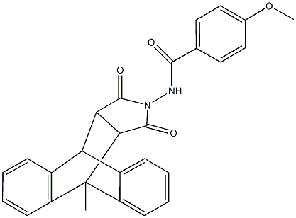 4-methoxy-N-(1-methyl-16,18-dioxo-17-azapentacyclo[6.6.5.0~2,7~.0~9,14~.0~15,19~]nonadeca-2,4,6,9,11,13-hexaen-17-yl)benzamide Structure