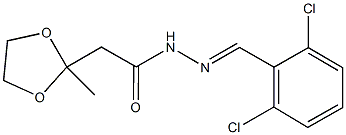 N'-(2,6-dichlorobenzylidene)-2-(2-methyl-1,3-dioxolan-2-yl)acetohydrazide Struktur