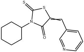 3-cyclohexyl-5-(3-pyridinylmethylene)-2-thioxo-1,3-thiazolidin-4-one,309945-79-7,结构式