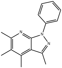 3,4,5,6-tetramethyl-1-phenyl-1H-pyrazolo[3,4-b]pyridine 结构式