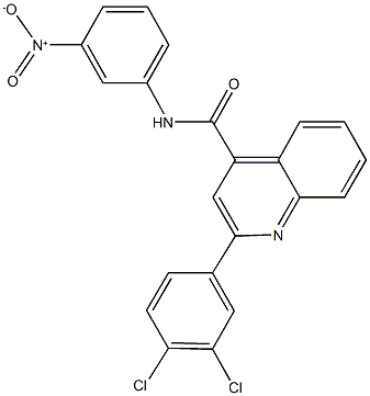 2-(3,4-dichlorophenyl)-N-{3-nitrophenyl}-4-quinolinecarboxamide Struktur