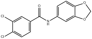 N-(1,3-benzodioxol-5-yl)-3,4-dichlorobenzamide Struktur
