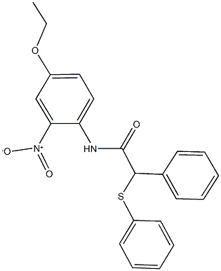 N-{4-ethoxy-2-nitrophenyl}-2-phenyl-2-(phenylsulfanyl)acetamide 结构式