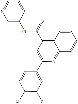 2-(3,4-dichlorophenyl)-N-(3-pyridinyl)-4-quinolinecarboxamide Struktur