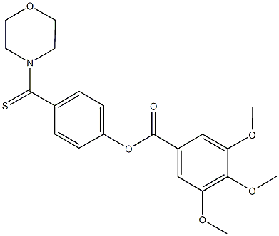 4-(4-morpholinylcarbothioyl)phenyl 3,4,5-trimethoxybenzoate,309953-70-6,结构式