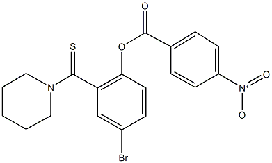 4-bromo-2-(1-piperidinylcarbothioyl)phenyl 4-nitrobenzoate|