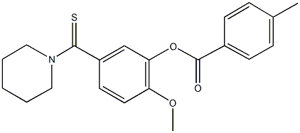 2-methoxy-5-(1-piperidinylcarbothioyl)phenyl 4-methylbenzoate Structure