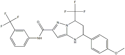 5-(4-methoxyphenyl)-7-(trifluoromethyl)-N-[3-(trifluoromethyl)phenyl]-4,5,6,7-tetrahydropyrazolo[1,5-a]pyrimidine-2-carboxamide Structure