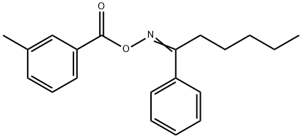 1-phenyl-1-hexanone O-(3-methylbenzoyl)oxime Struktur