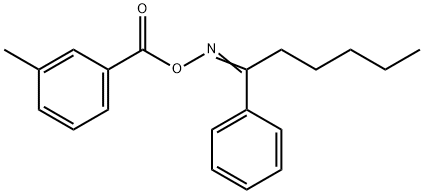 1-phenyl-1-hexanone O-(3-methylbenzoyl)oxime 化学構造式