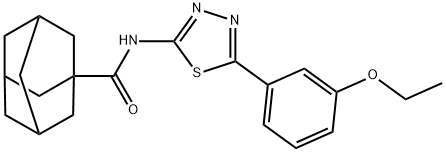 N-[5-(3-ethoxyphenyl)-1,3,4-thiadiazol-2-yl]-1-adamantanecarboxamide 结构式