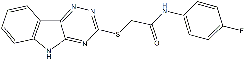 N-(4-fluorophenyl)-2-(5H-[1,2,4]triazino[5,6-b]indol-3-ylsulfanyl)acetamide Structure