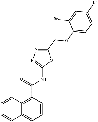 N-{5-[(2,4-dibromophenoxy)methyl]-1,3,4-thiadiazol-2-yl}-1-naphthamide,310418-80-5,结构式