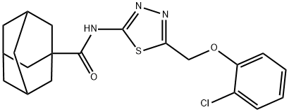 N-{5-[(2-chlorophenoxy)methyl]-1,3,4-thiadiazol-2-yl}-1-adamantanecarboxamide Structure