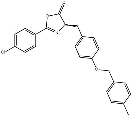 2-(4-chlorophenyl)-4-{4-[(4-methylbenzyl)oxy]benzylidene}-1,3-oxazol-5(4H)-one Structure