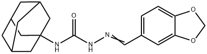 1,3-benzodioxole-5-carbaldehyde N-(1-adamantyl)semicarbazone Structure