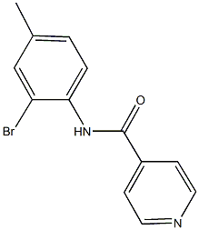 N-(2-bromo-4-methylphenyl)isonicotinamide Structure