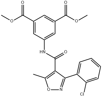 dimethyl 5-({[3-(2-chlorophenyl)-5-methyl-4-isoxazolyl]carbonyl}amino)isophthalate 结构式