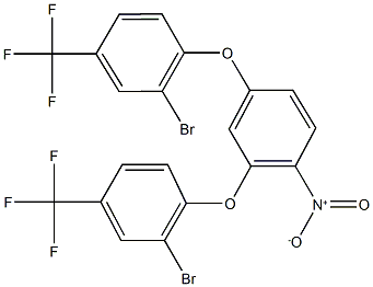 2,4-bis[2-bromo-4-(trifluoromethyl)phenoxy]-1-nitrobenzene Struktur